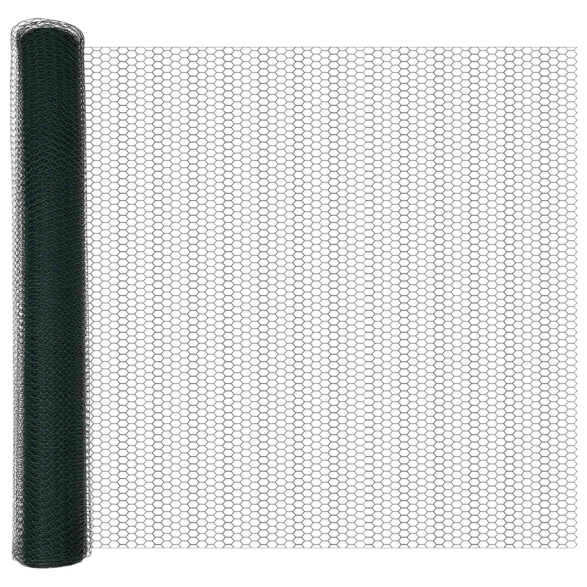 vidaXL Φράχτης Εξαγώνου 1,4 x 10 m PVC Πράσινο
