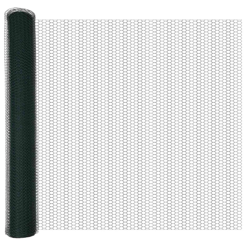 vidaXL Φράχτης Εξαγώνου 1,4 x 10 m PVC Πράσινο