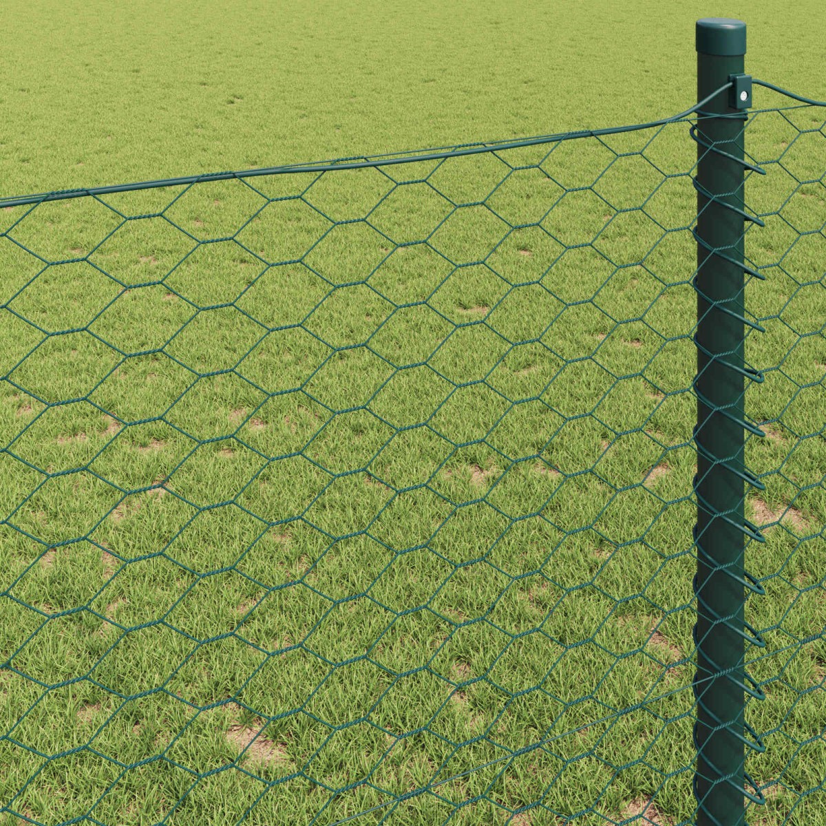 vidaXL Φράχτης Εξαγώνου 1,4 x 10 m PVC Πράσινο