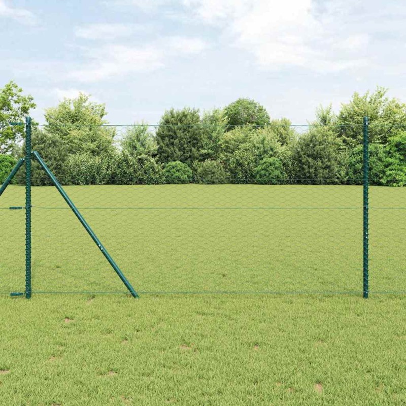 vidaXL Φράχτης Εξαγώνου 1,2 x 50 m PVC Πράσινο