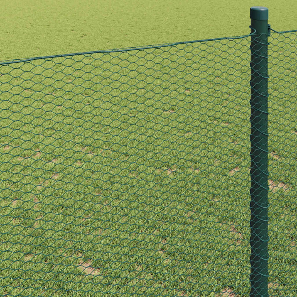 vidaXL Φράχτης Εξαγώνου 1,6 x 50 m PVC Πράσινο