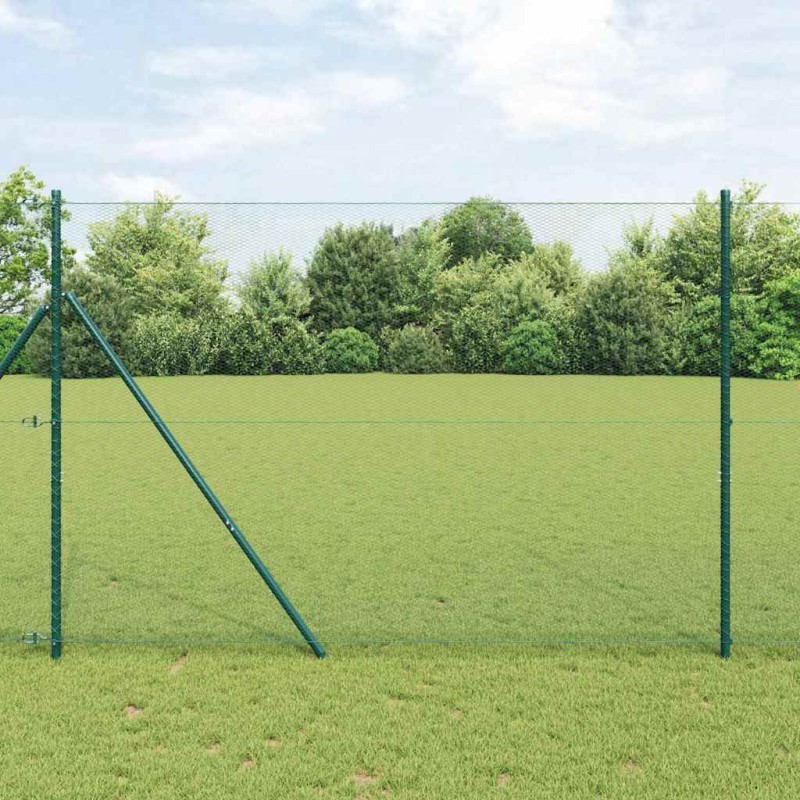 vidaXL Φράχτης Εξαγώνου 1,6 x 50 m PVC Πράσινο