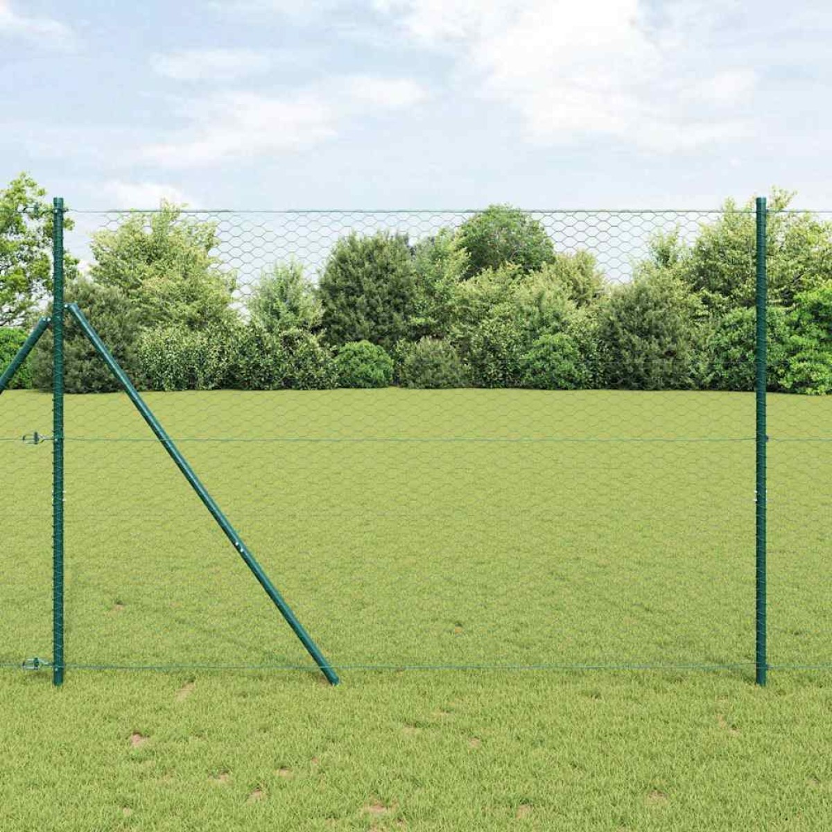 vidaXL Φράχτης Εξαγώνου 1,6 x 50 m PVC Πράσινο