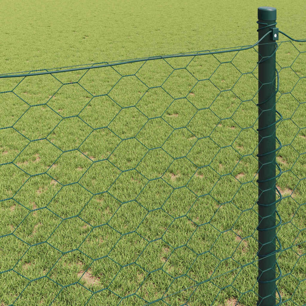 vidaXL Φράχτης Εξαγώνου 0,4 x 100 μ PVC Πράσινο