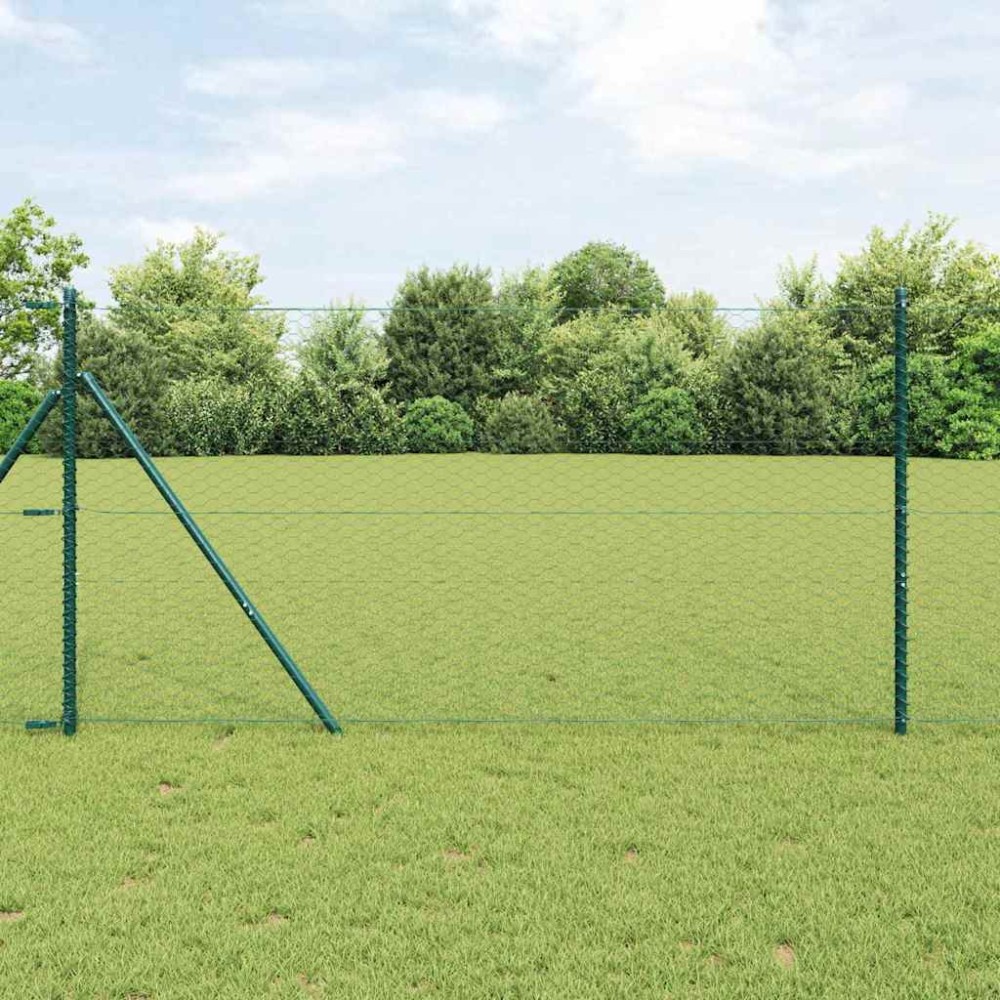 vidaXL Φράχτης Εξαγώνου 1,4 x 100 m PVC Πράσινο