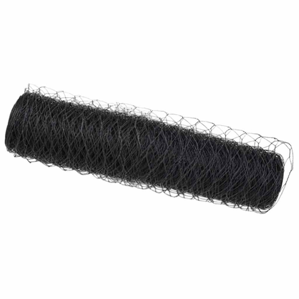 vidaXL Φράχτης Εξαγώνου 0,4 x 10 μ PVC Γκρι