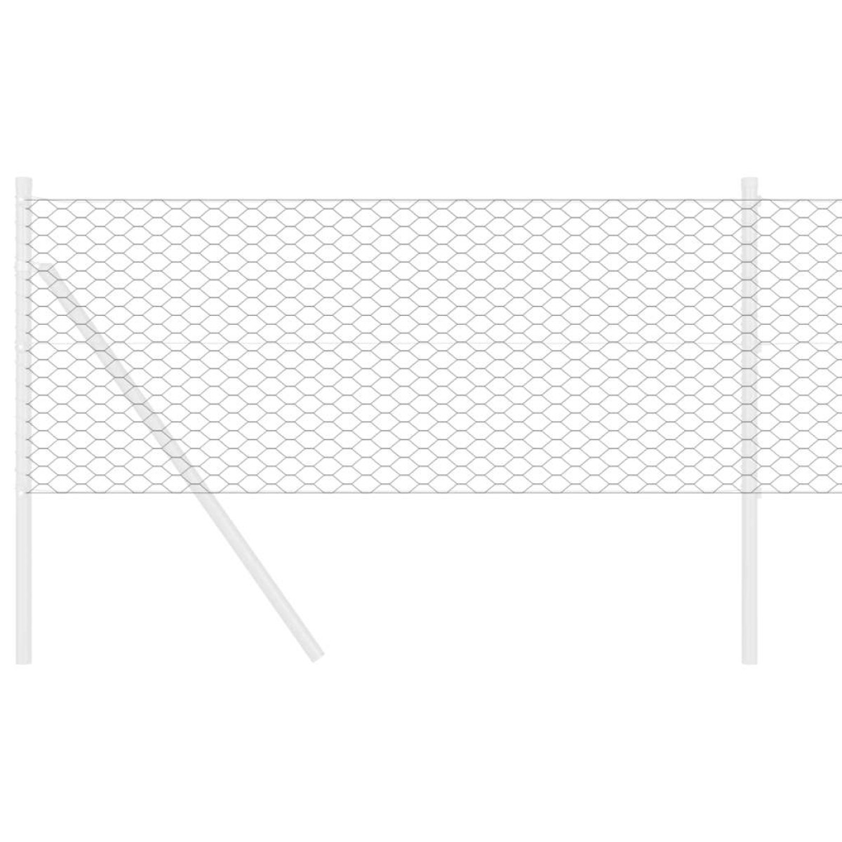 vidaXL Φράχτης Εξαγώνου 0,6 x 10 μ PVC Γκρι