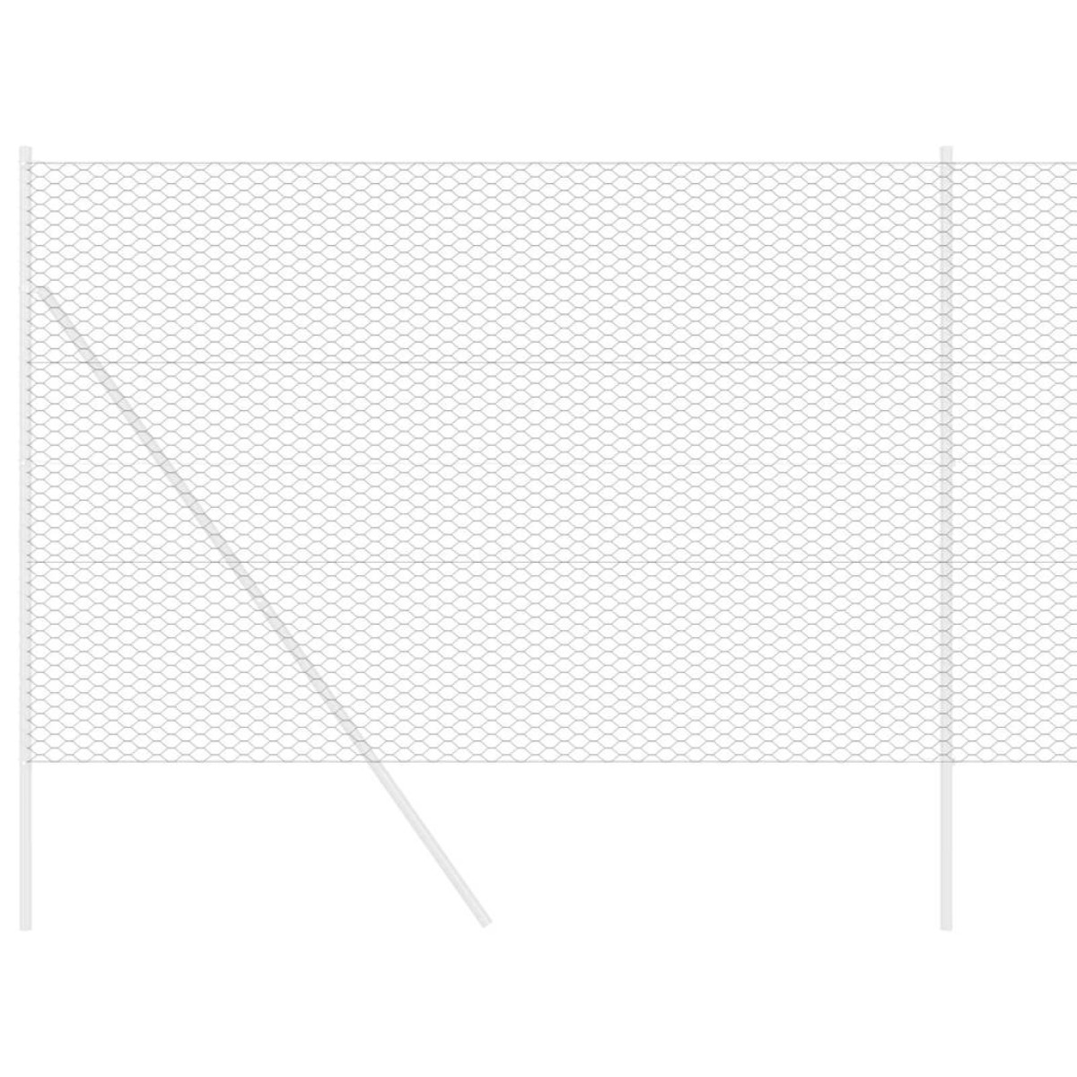 vidaXL Φράχτης Εξαγώνου 1,5 x 10 m PVC Γκρι