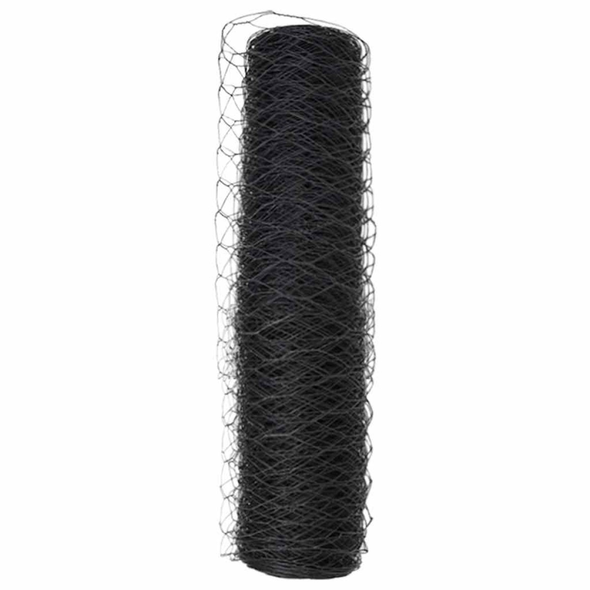 vidaXL Φράχτης Εξαγώνου 0,6 x 50 μ. PVC Γκρι