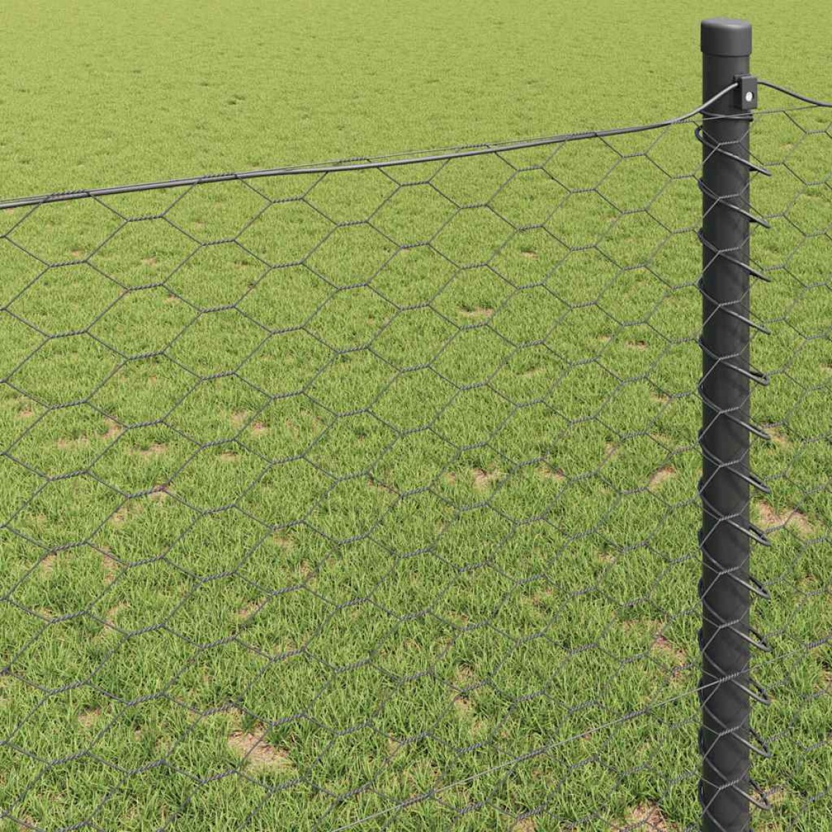 vidaXL Φράχτης Εξαγώνου 1,2 x 50 m PVC Γκρι