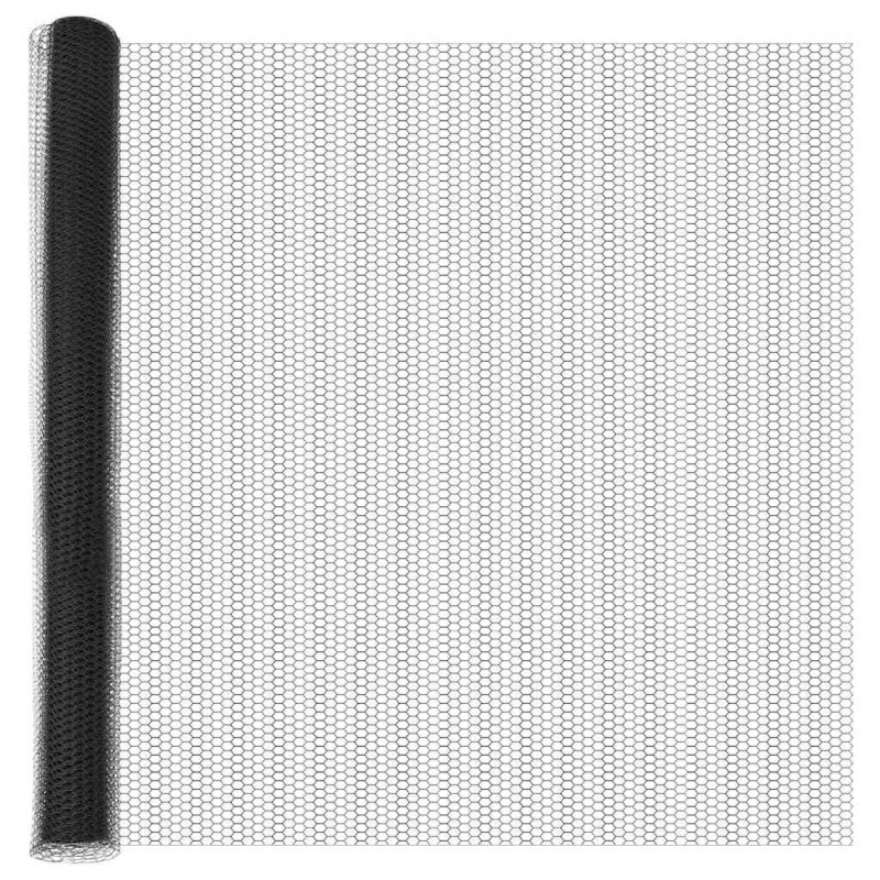 vidaXL Φράχτης Εξαγώνου 1,5 x 50 m PVC Γκρι
