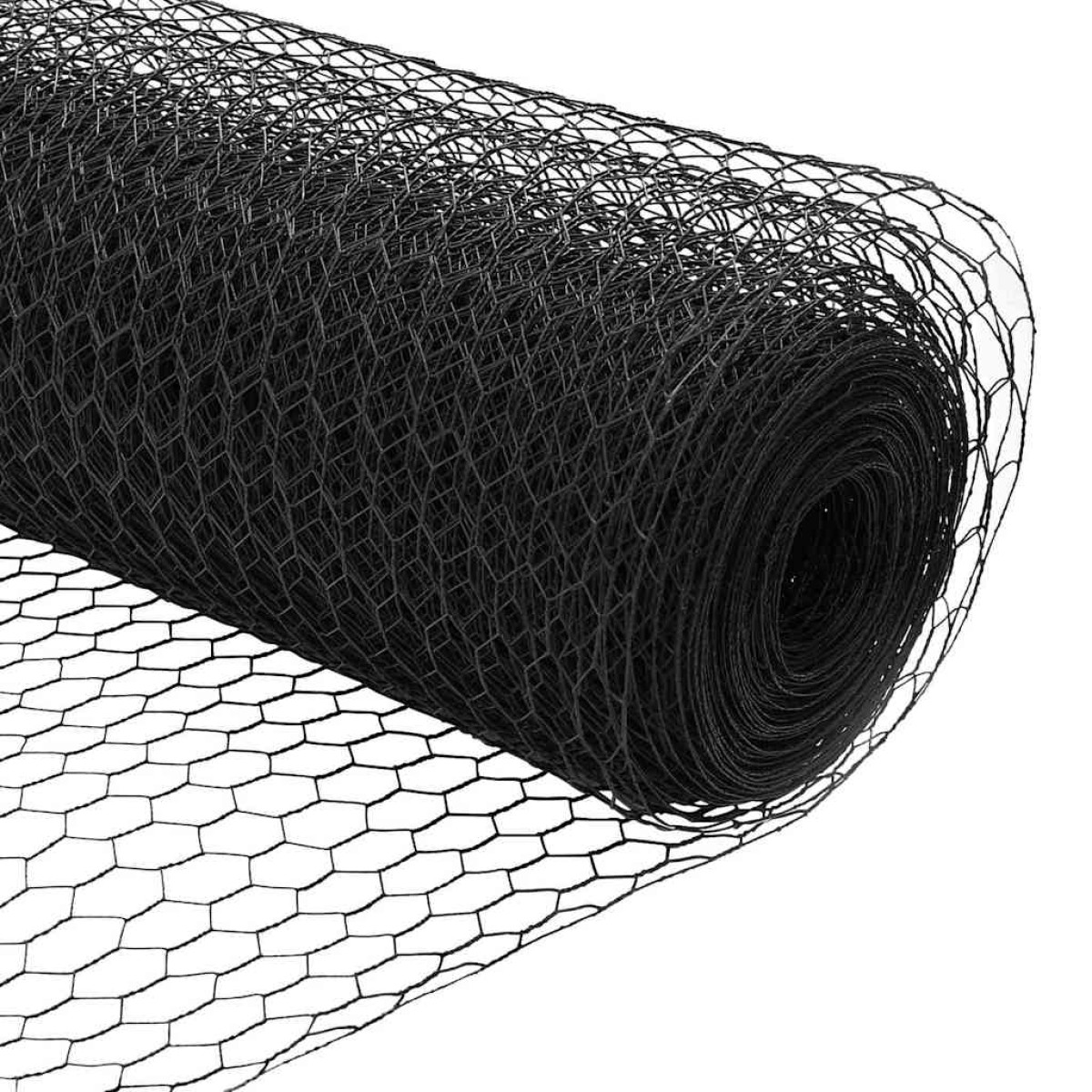 vidaXL Φράχτης Εξαγώνου 1,5 x 50 m PVC Γκρι
