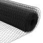 vidaXL Φράχτης Εξαγώνου 1,5 x 50 m PVC Γκρι