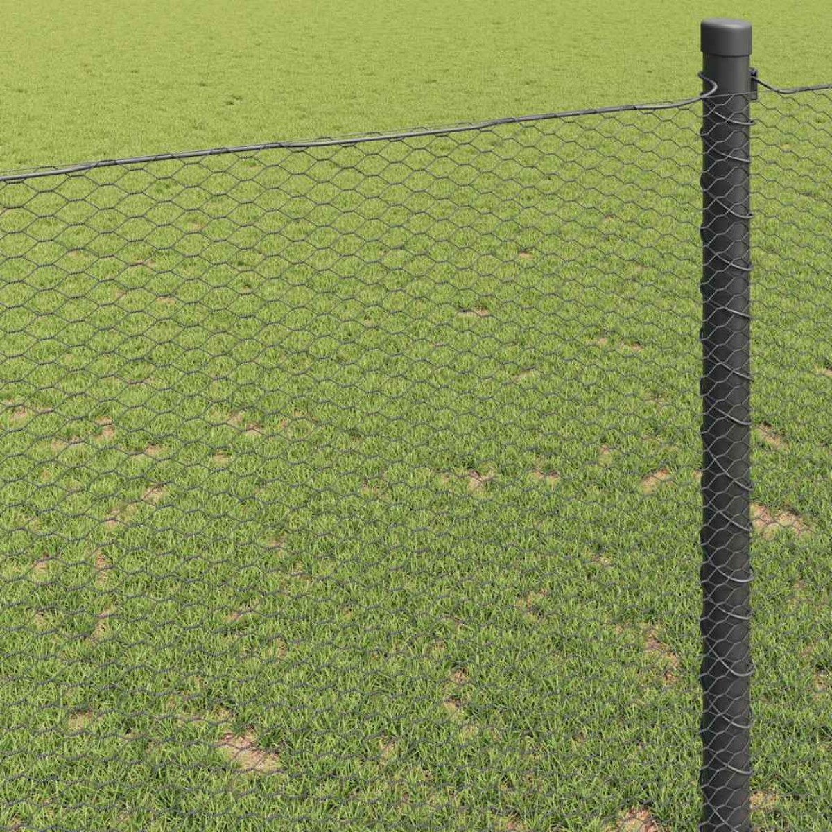 vidaXL Φράχτης Εξαγώνου 1,2 x 100 m PVC Γκρι