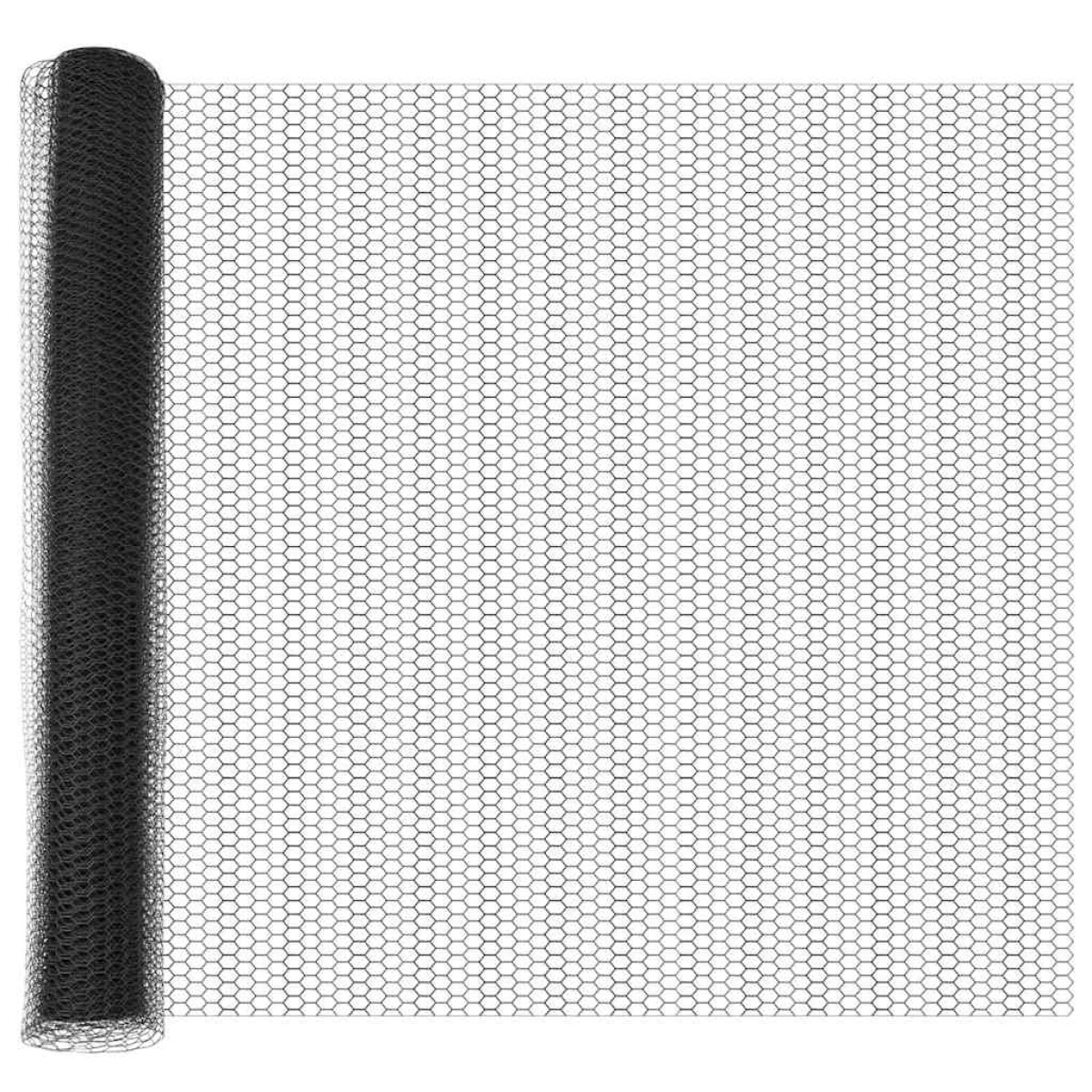 vidaXL Φράχτης Εξαγώνου 1,2 x 100 m PVC Γκρι