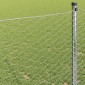vidaXL Φράχτης Εξαγώνου 0,4 x 10 μ Γαλβανισμένος χάλυβας Ασημί