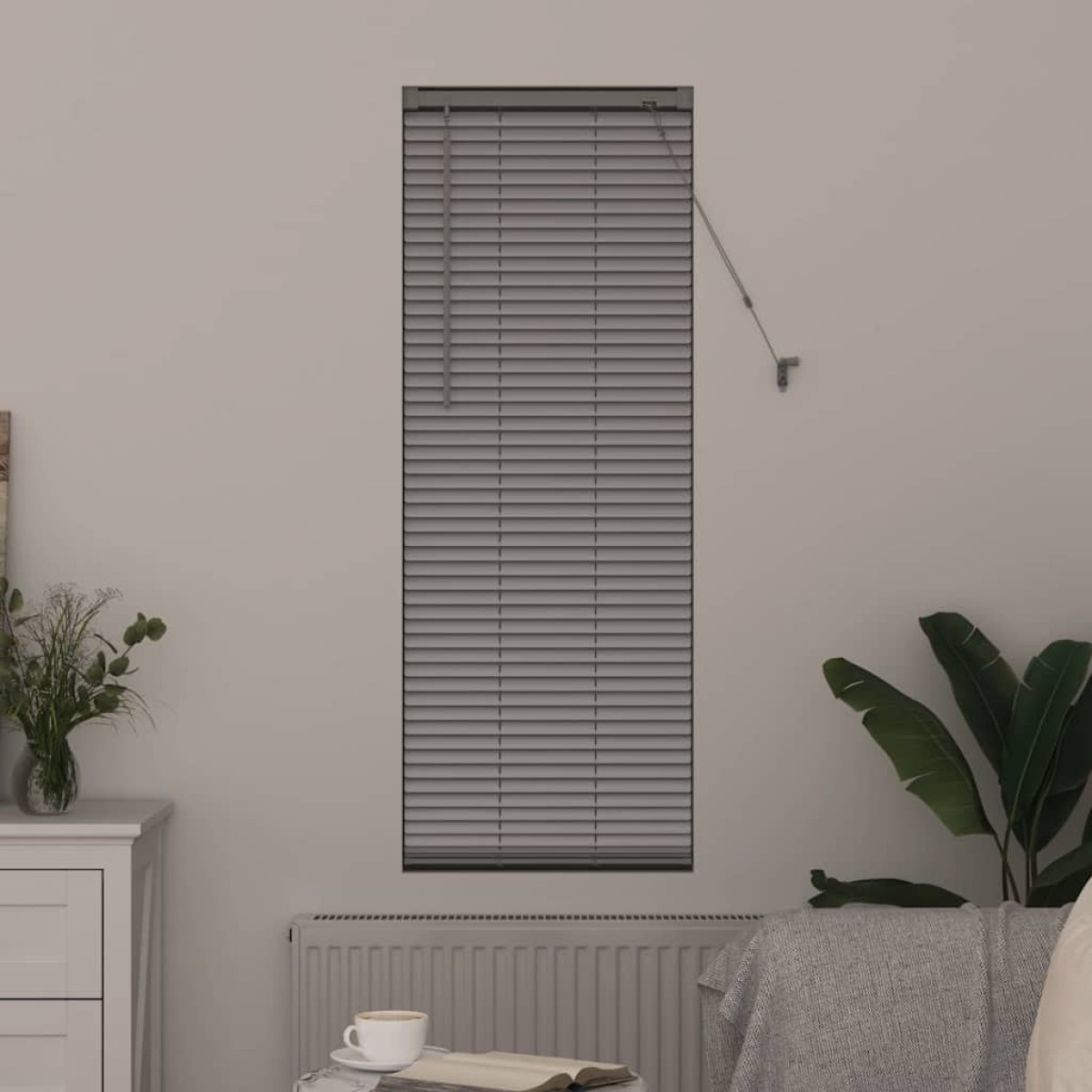 vidaXL Βενετσιάνικες Ρόδες Ασημί 130 x 45 εκ Αλουμίνιο
