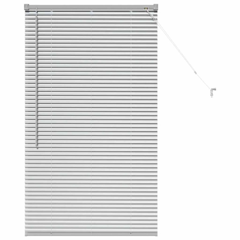 vidaXL Βενετσιάνικες Ρόδες Ασημί 130 x 80 εκ Αλουμίνιο