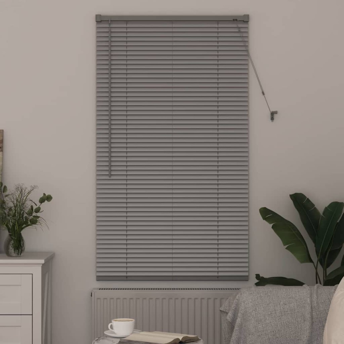 vidaXL Βενετσιάνικες Ρόδες Ασημί 130 x 80 εκ Αλουμίνιο