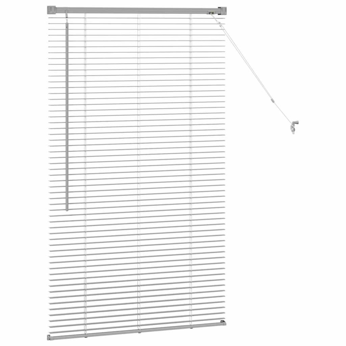 vidaXL Βενετσιάνικες Ρόδες Ασημί 130 x 80 εκ Αλουμίνιο