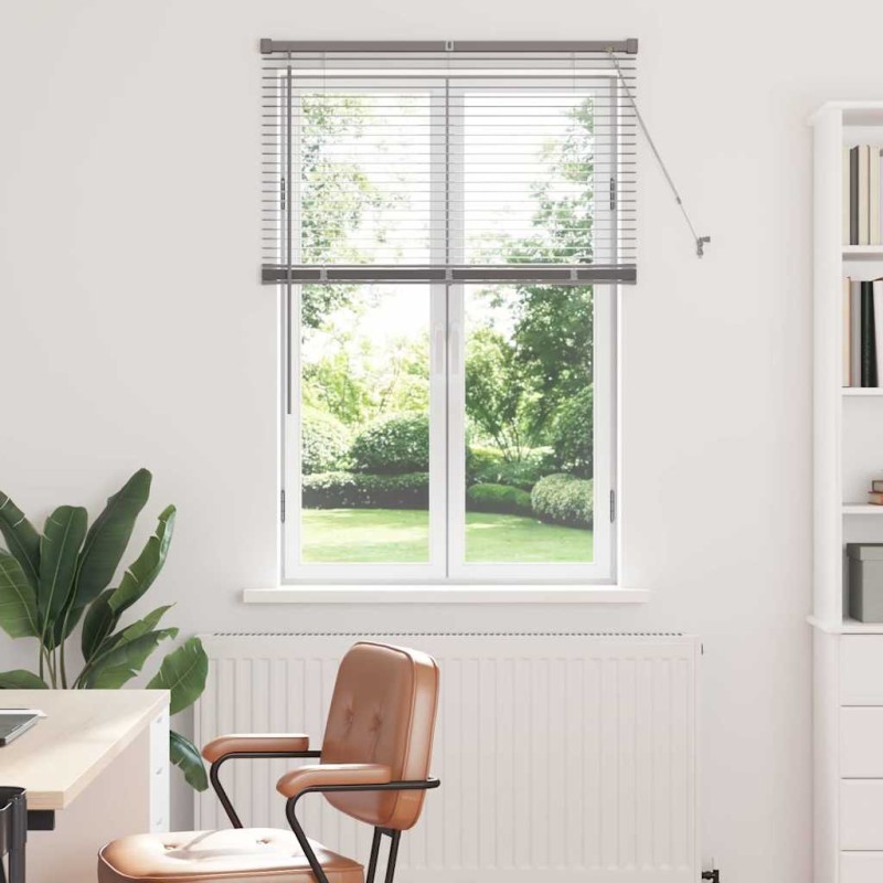 vidaXL Βενετσιάνικες Ρόδες Ασημί 130 x 85 εκ Αλουμίνιο