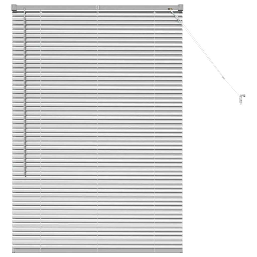 vidaXL Βενετσιάνικες Ρόδες Ασημί 130 x 90 εκ Αλουμίνιο