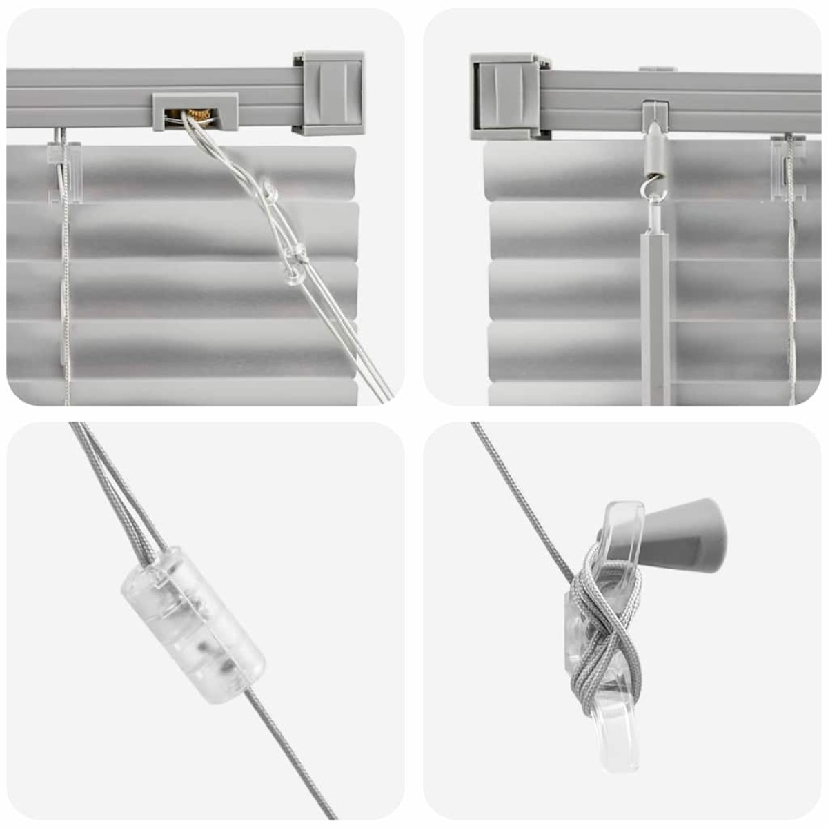 vidaXL Βενετσιάνικες Ρόδες Ασημί 130 x 100 cm Αλουμίνιο