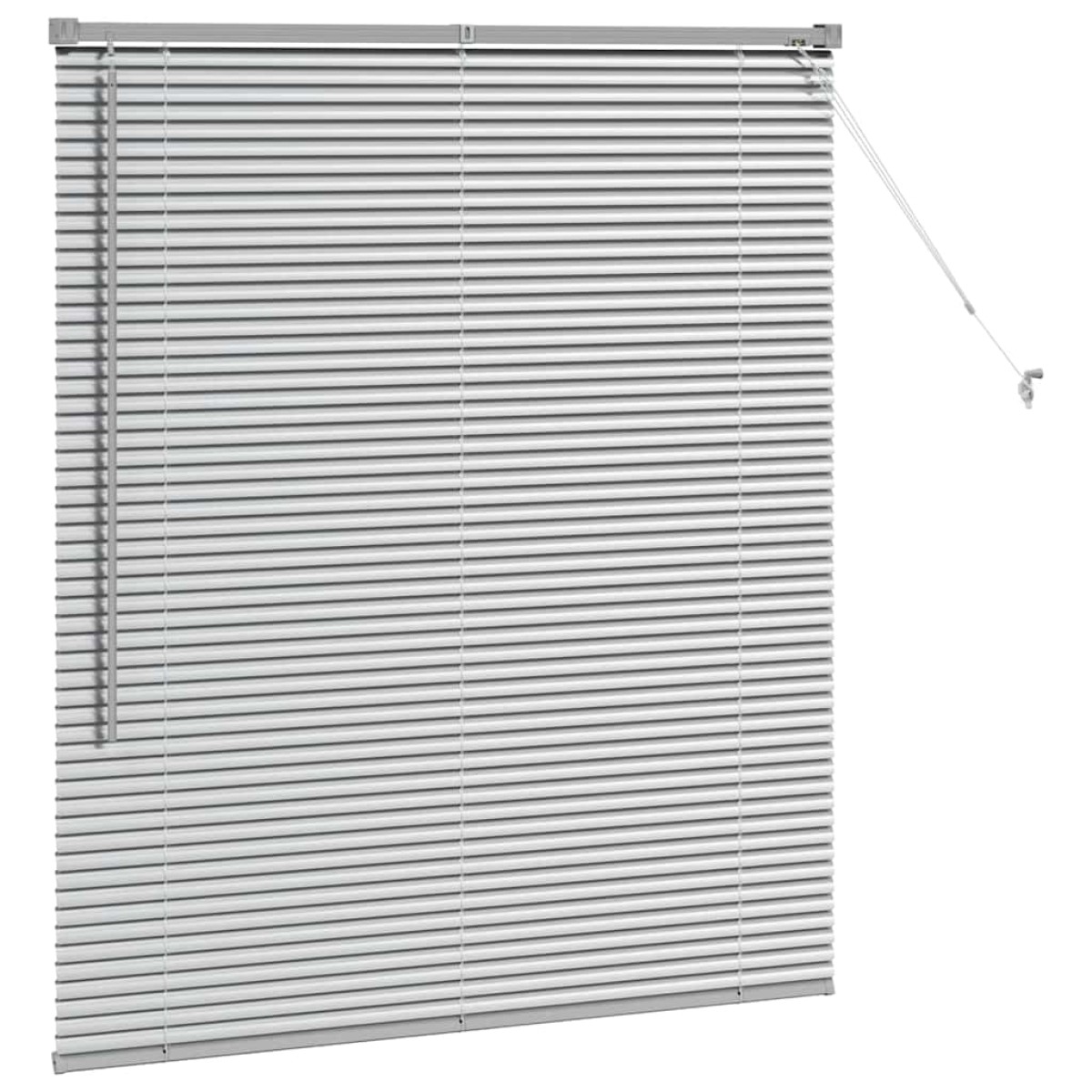 vidaXL Βενετσιάνικες Ρόδες Ασημί 130 x 110 εκ Αλουμίνιο