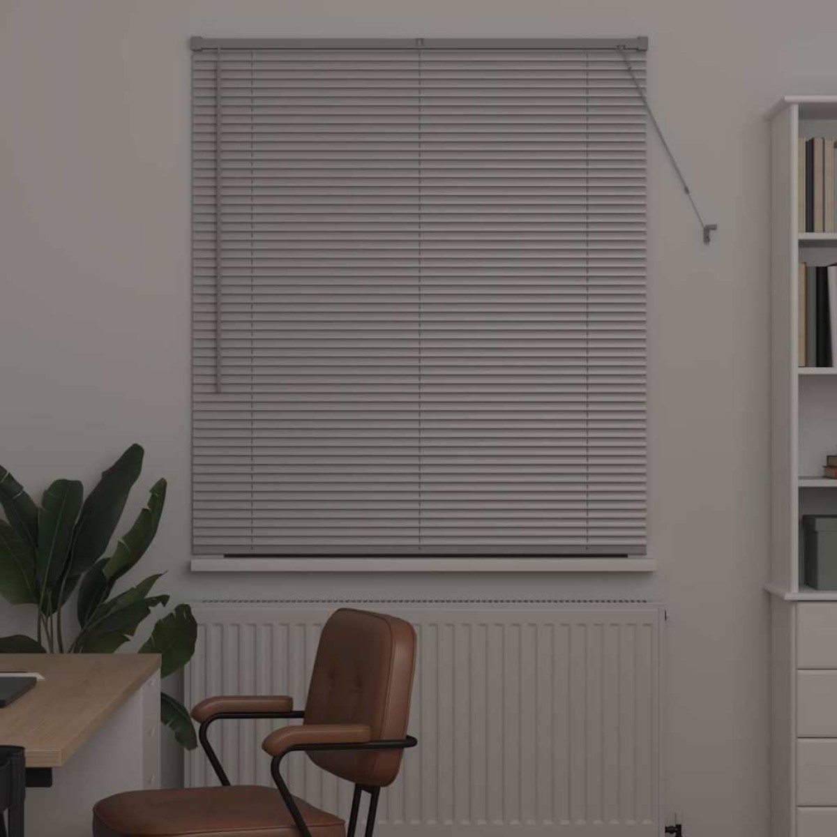 vidaXL Βενετσιάνικες Ρόδες Ασημί 130 x 120 εκ Αλουμίνιο