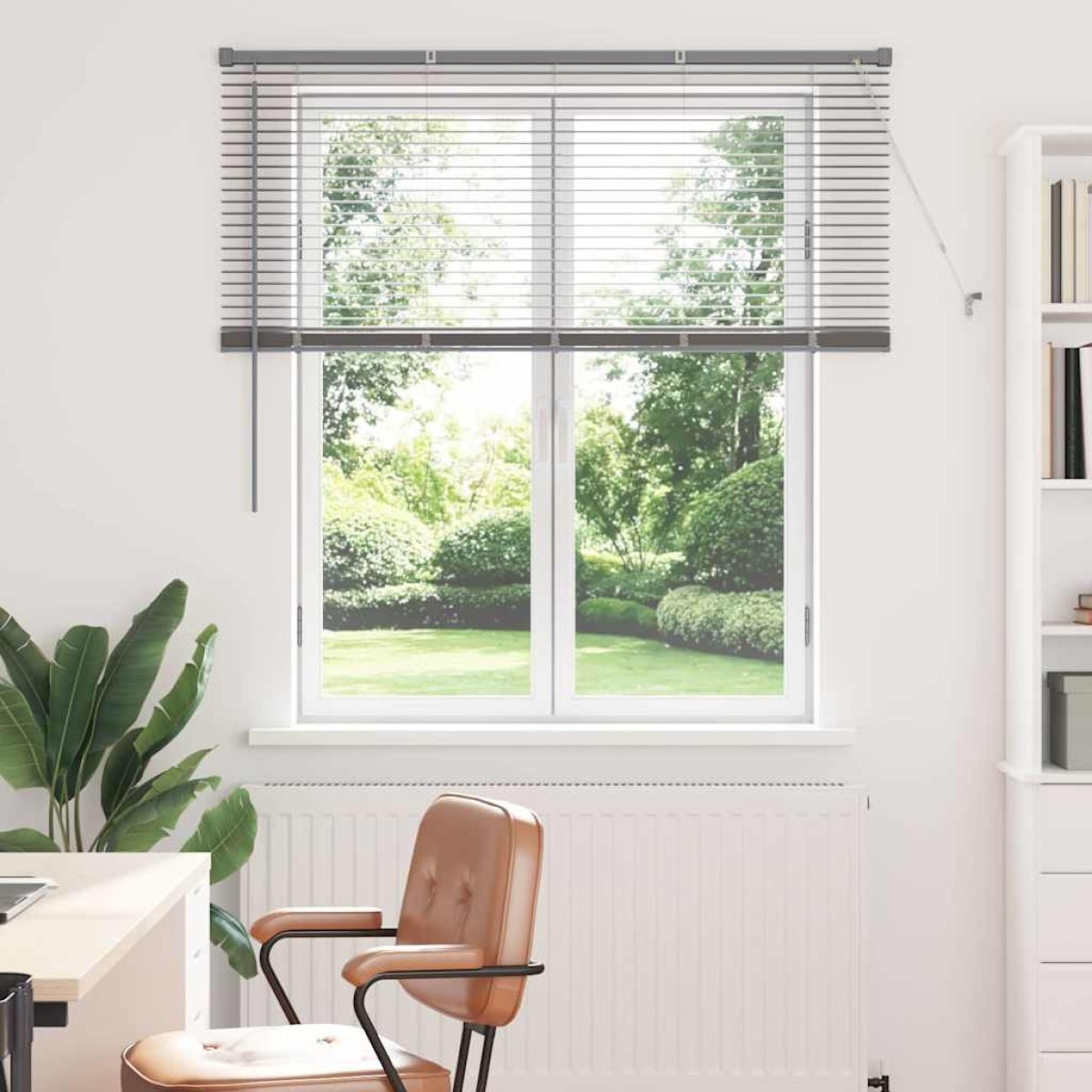 vidaXL Βενετσιάνικες Ρόδες Ασημί 130 x 125 εκ Αλουμίνιο