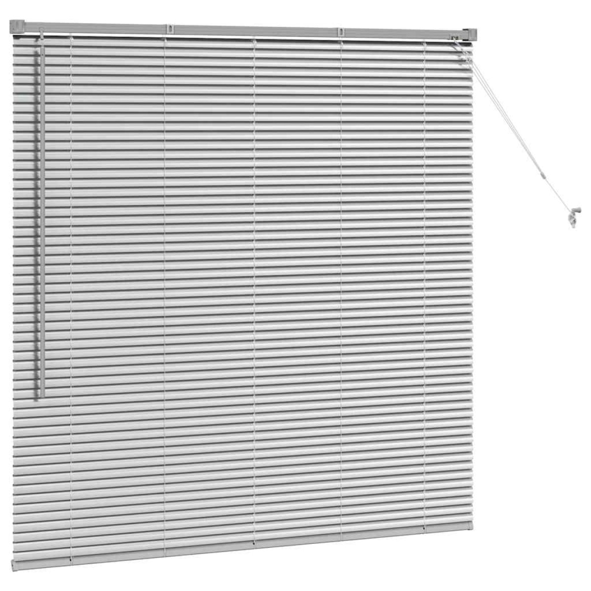 vidaXL Βενετσιάνικες Ρόδες Ασημί 130 x 130 cm Αλουμίνιο
