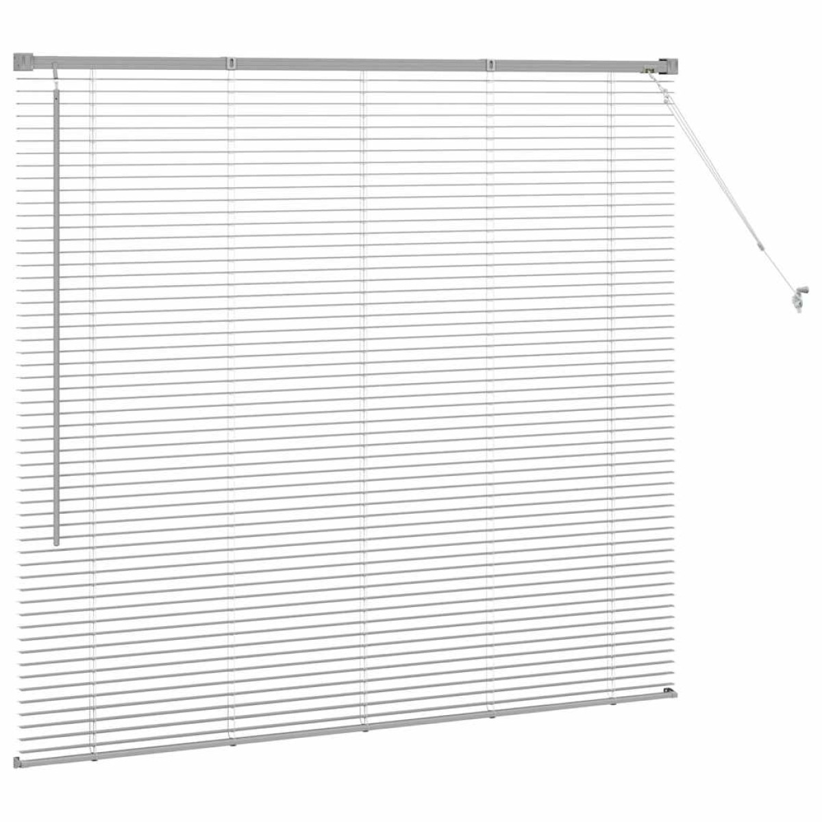 vidaXL Βενετσιάνικες Ρόδες Ασημί 130 x 140 cm Αλουμίνιο