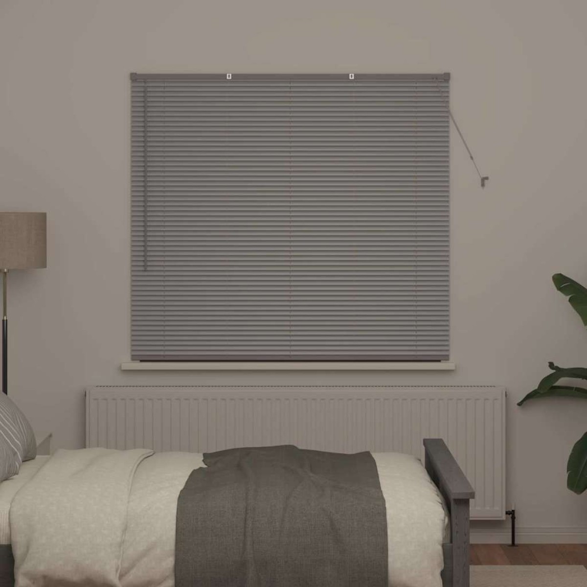 vidaXL Βενετσιάνικες Ρόδες Ασημί 130 x 145 εκ Αλουμίνιο