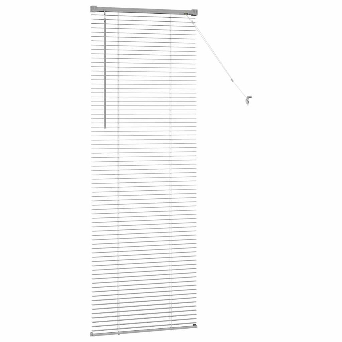 vidaXL Βενετσιάνικες Ρόδες Ασημί 175 x 60 εκ Αλουμίνιο