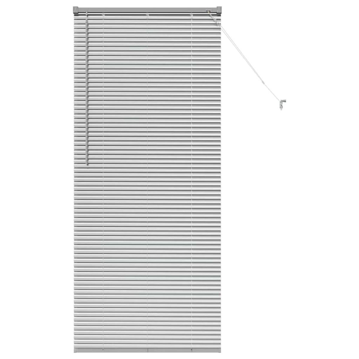 vidaXL Βενετσιάνικες Ρόδες Ασημί 175 x 80 εκ Αλουμίνιο