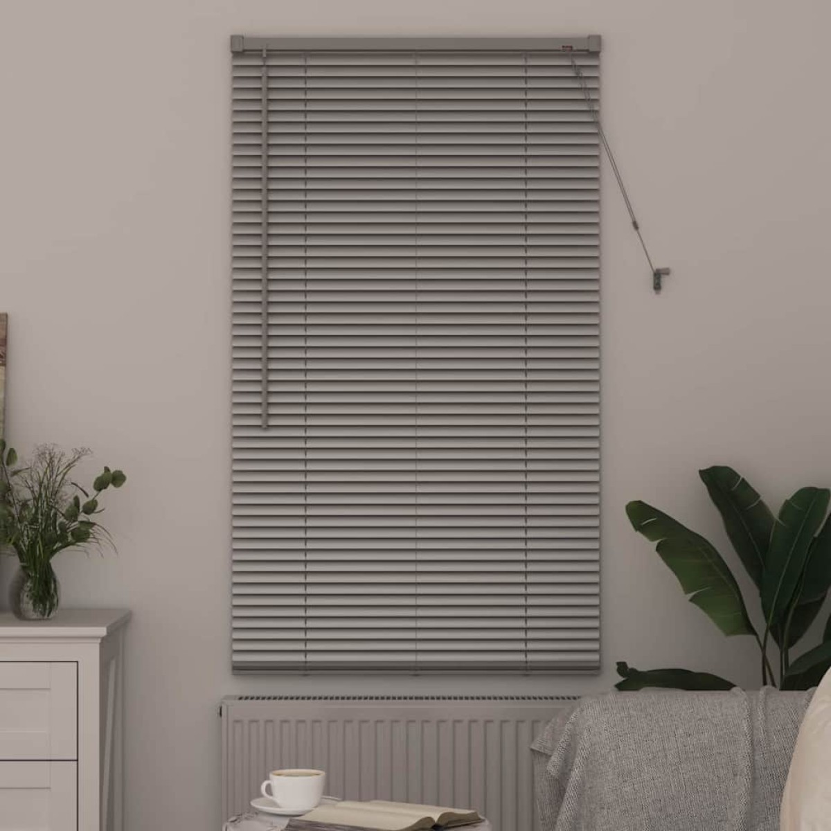 vidaXL Βενετσιάνικες Ρόδες Ασημί 175 x 80 εκ Αλουμίνιο