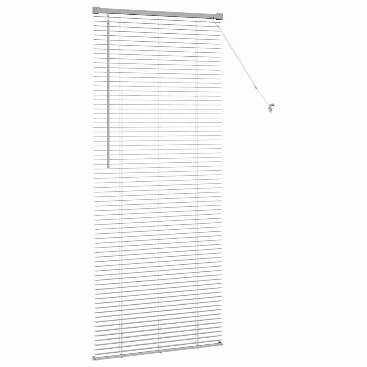 vidaXL Βενετσιάνικες Ρόδες Ασημί 175 x 80 εκ Αλουμίνιο