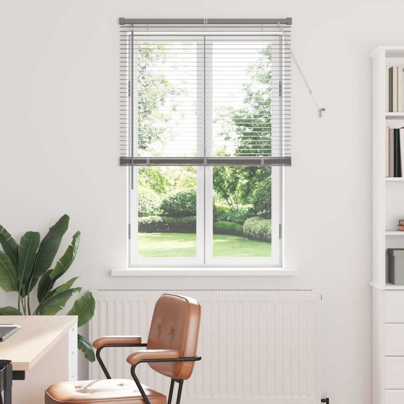 vidaXL Βενετσιάνικες Ρόδες Ασημί 175 x 90 εκ Αλουμίνιο