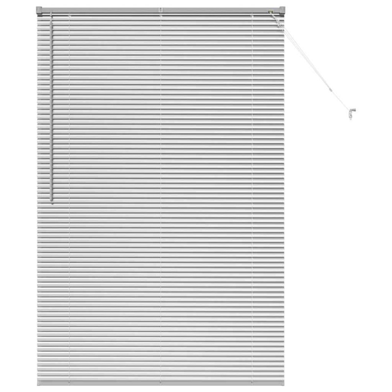 vidaXL Βενετσιάνικες Ρόδες Ασημί 175 x 120 εκ Αλουμίνιο