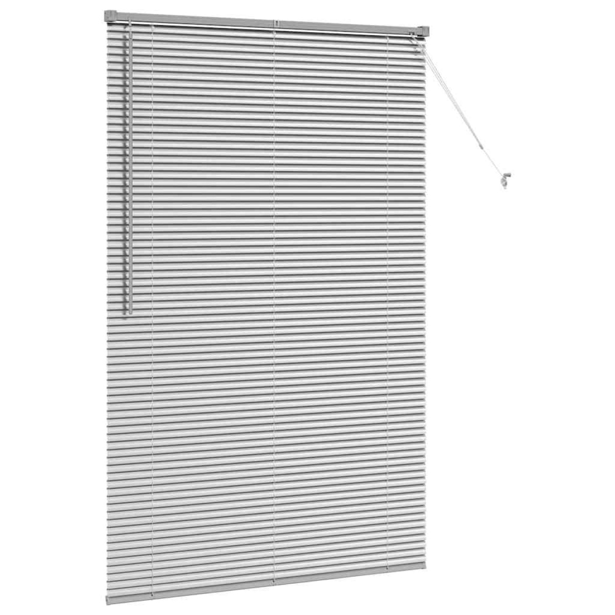 vidaXL Βενετσιάνικες Ρόδες Ασημί 175 x 120 εκ Αλουμίνιο