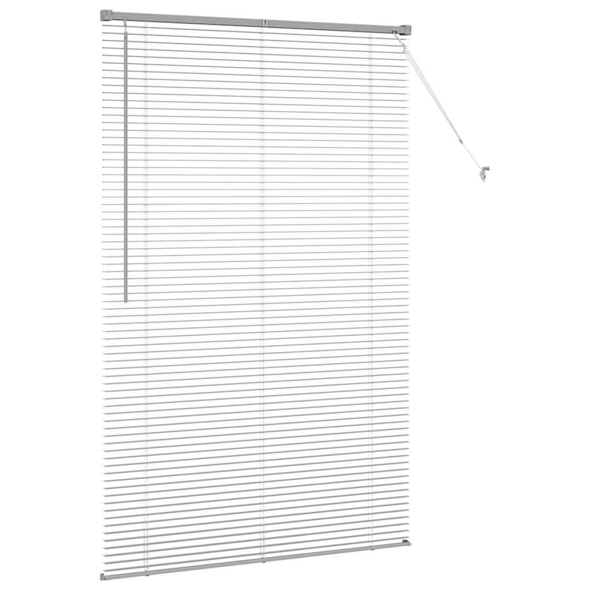 vidaXL Βενετσιάνικες Ρόδες Ασημί 175 x 120 εκ Αλουμίνιο