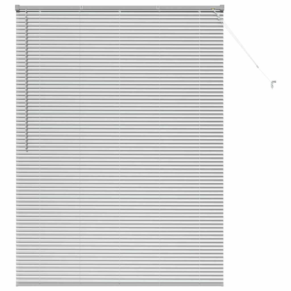 vidaXL Βενετσιάνικες Ρόδες Ασημί 175 x 125 εκ Αλουμίνιο