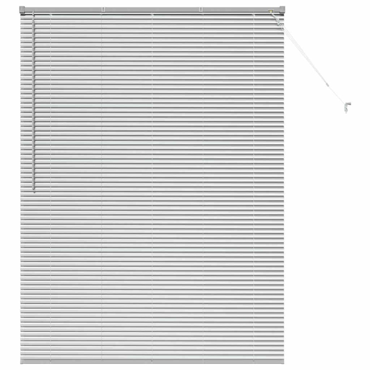 vidaXL Βενετσιάνικες Ρόδες Ασημί 175 x 125 εκ Αλουμίνιο