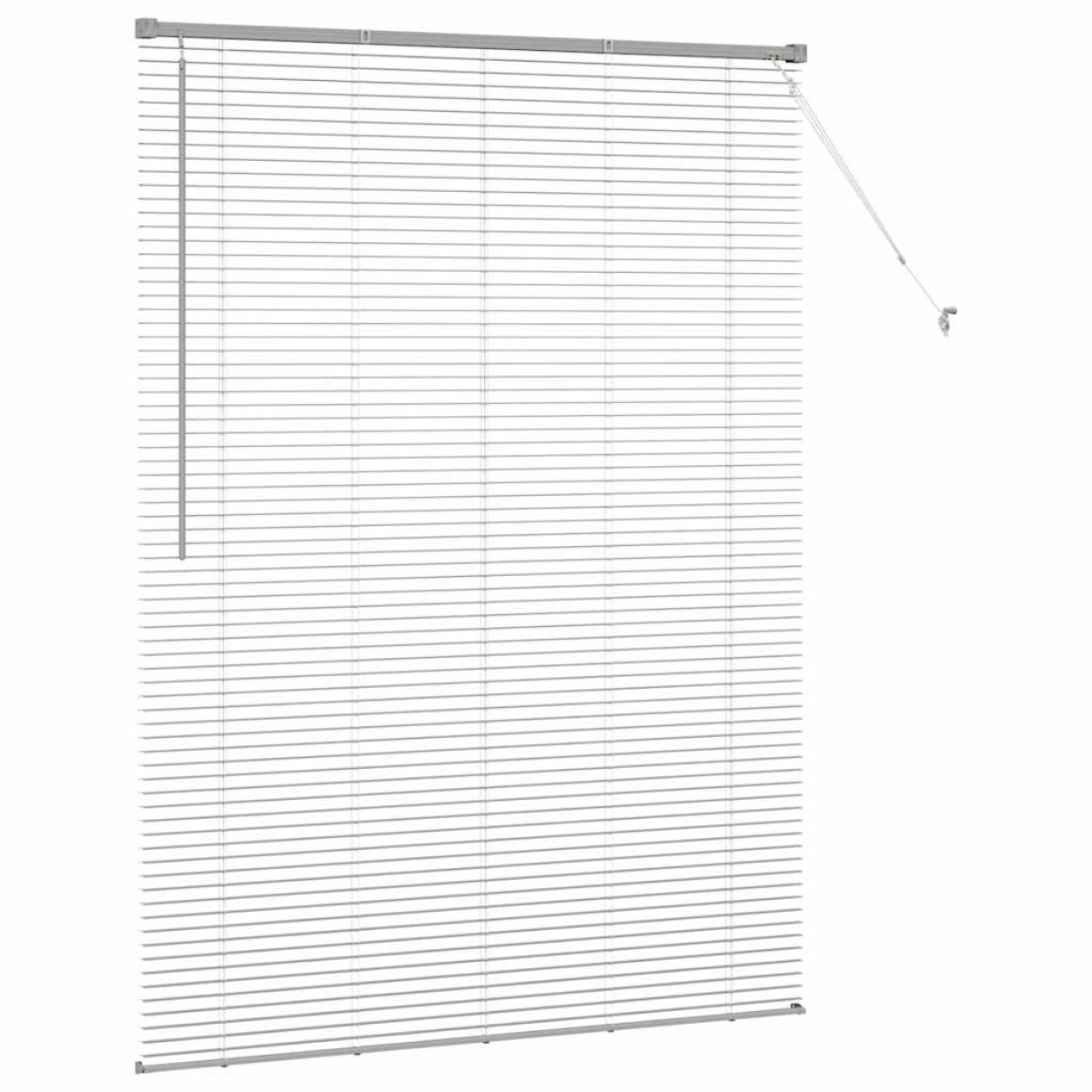 vidaXL Βενετσιάνικες Ρόδες Ασημί 175 x 125 εκ Αλουμίνιο