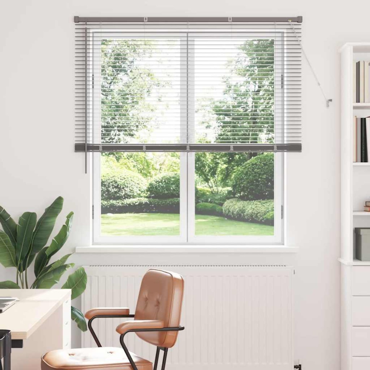 vidaXL Βενετσιάνικες Ρόδες Ασημί 175 x 130 εκ Αλουμίνιο