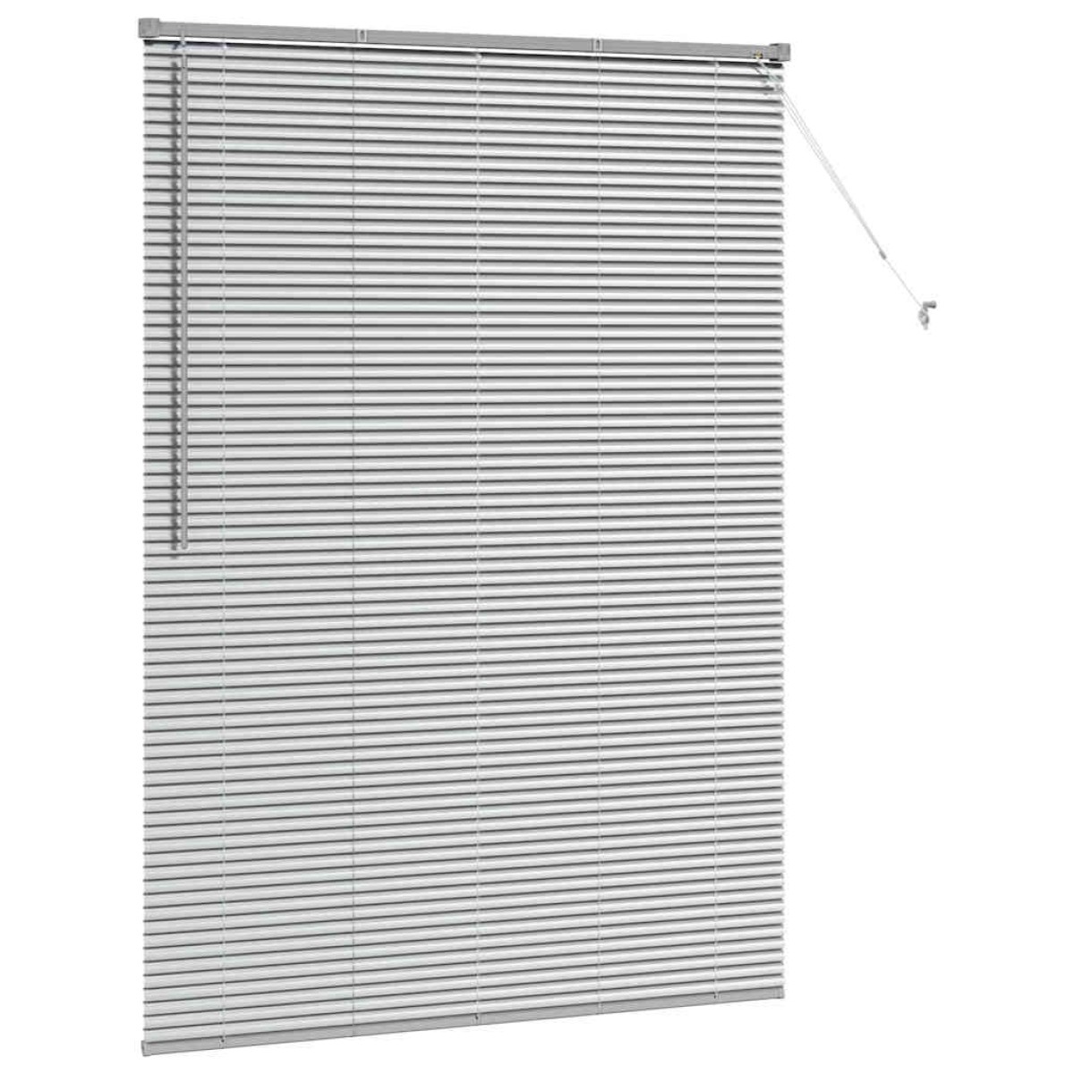 vidaXL Βενετσιάνικες Ρόδες Ασημί 175 x 130 εκ Αλουμίνιο