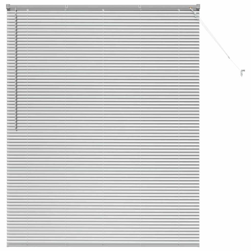 vidaXL Βενετσιάνικες Ρόδες Ασημί 175 x 145 εκ Αλουμίνιο
