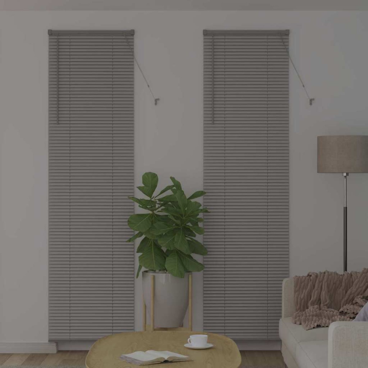 vidaXL Βενετσιάνικες Ρόδες Ασημί 220 x 65 εκ Αλουμίνιο