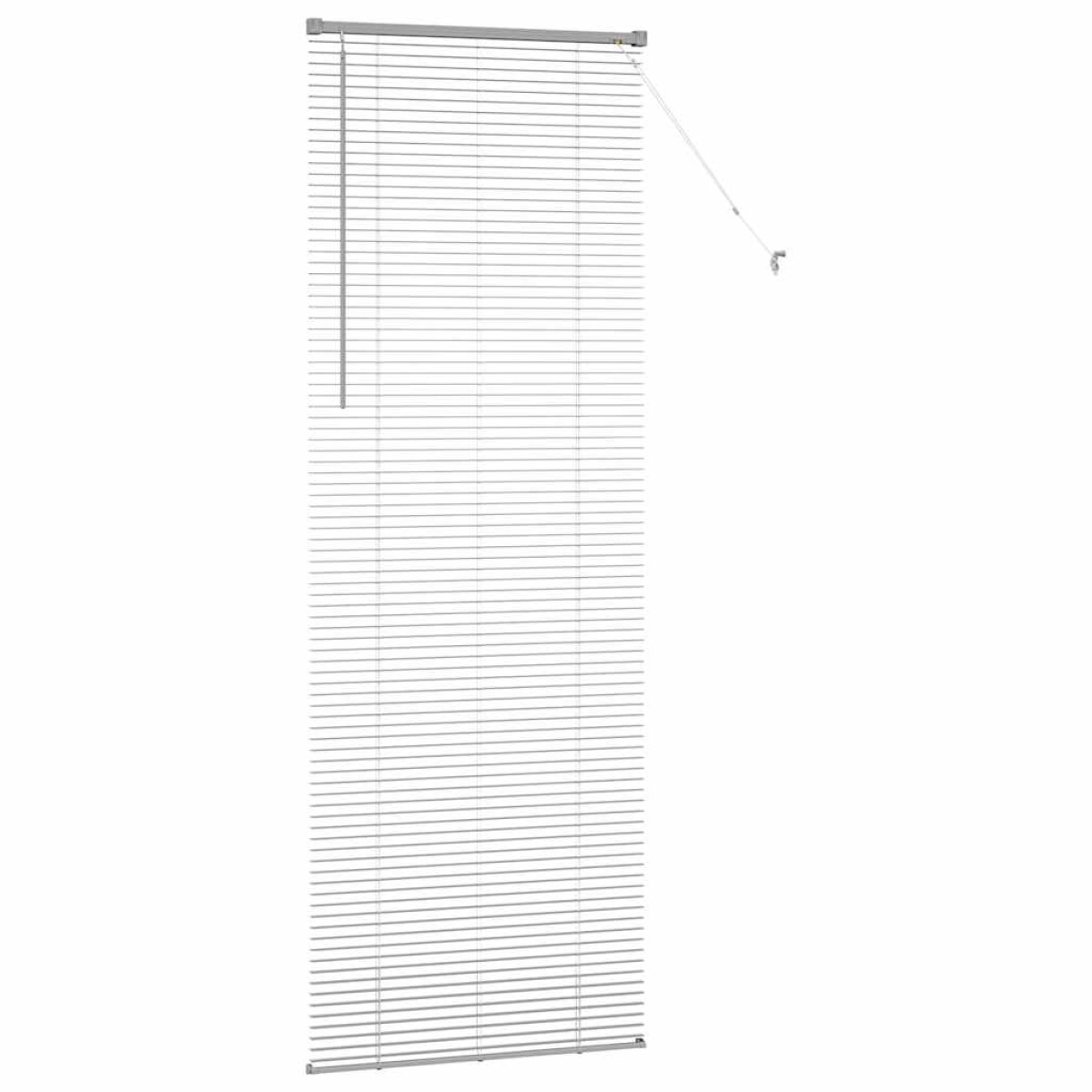 vidaXL Βενετσιάνικες Ρόδες Ασημί 220 x 80 εκ Αλουμίνιο