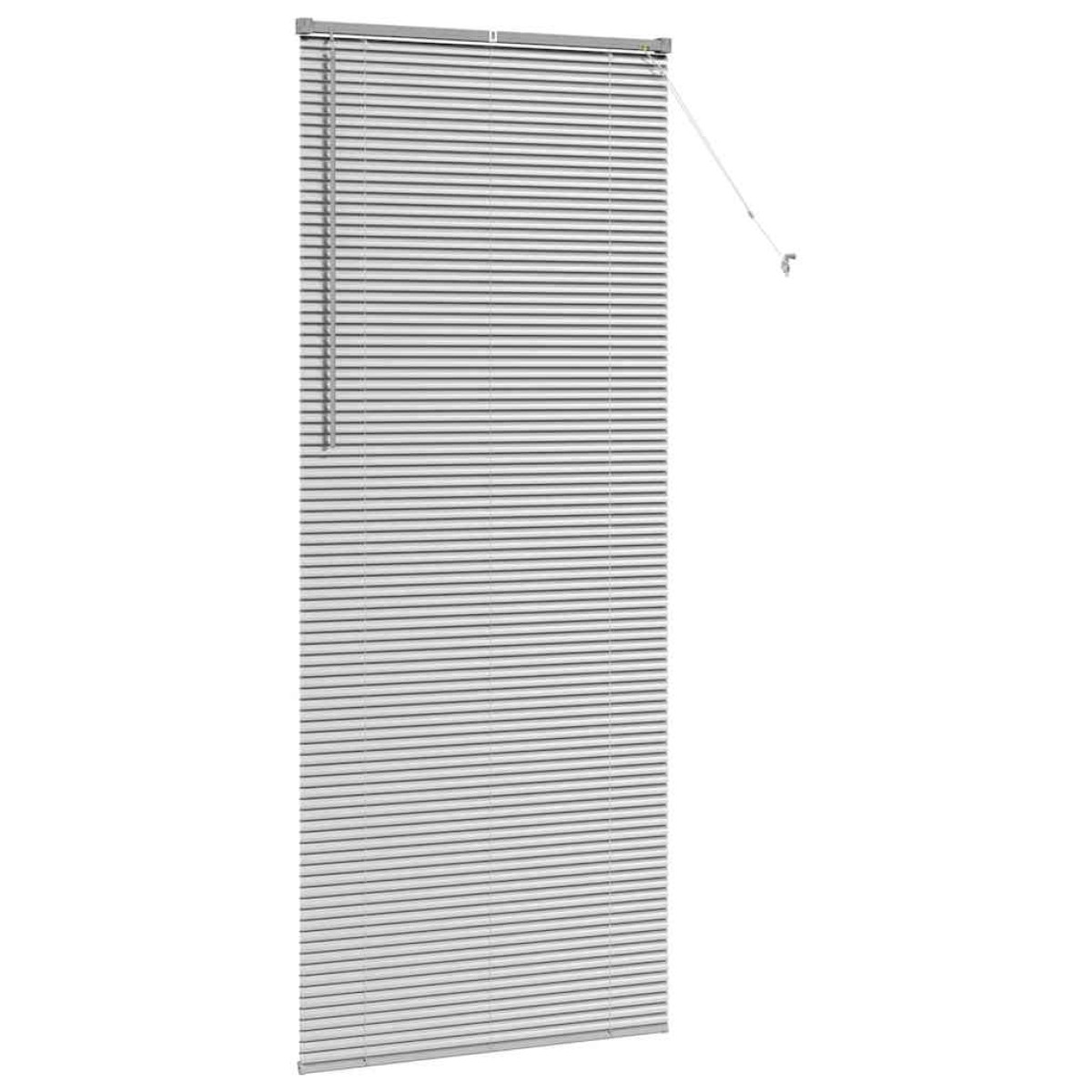 vidaXL Βενετσιάνικες Ρόδες Ασημί 220 x 85 εκ Αλουμίνιο